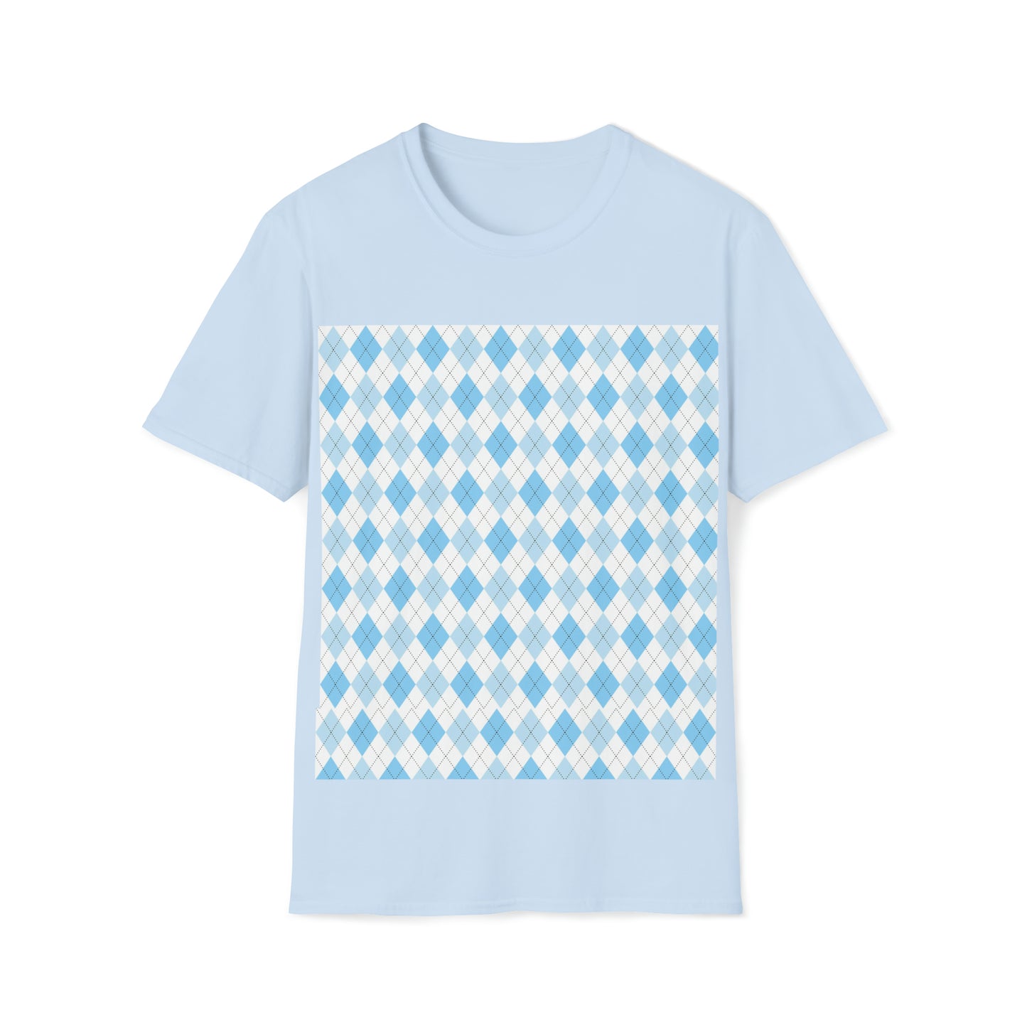Blue Argyle Print tshirt